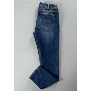 Silver Avery Slim 5-Pocket Stretch Denim Jeans. Medium Wash, Women's 32X31 GUC!
